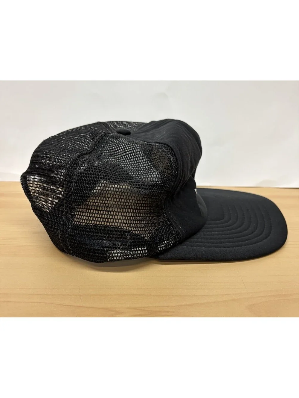 Vintage 80s AJD Trucker Hat Snapback Stauffer Mfg Co Red Hill PA Black Mesh L